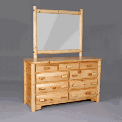 Wildwood rustics white cedar log dresser 9 drawer 42