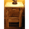 Wildwood Rustics White Cedar Log Nightstand/End Table - 1 Drawer