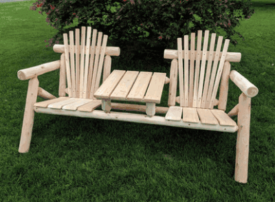 Wildwood rustics white cedar log teaset 44