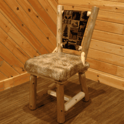 Wildwood Rustics White Cedar Log Dining Chair - Upholstered