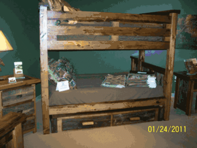 wyoming reclaimed wood bunk bed twin twin or full full 45