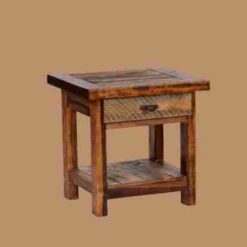 Wyoming Reclaimed Wood End Table - 1 Drawer