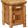 Fireside Lodge Enclosed Cedar Log Night Stand