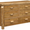 Fireside Lodge Cedar Log Dresser - 6 Drawer