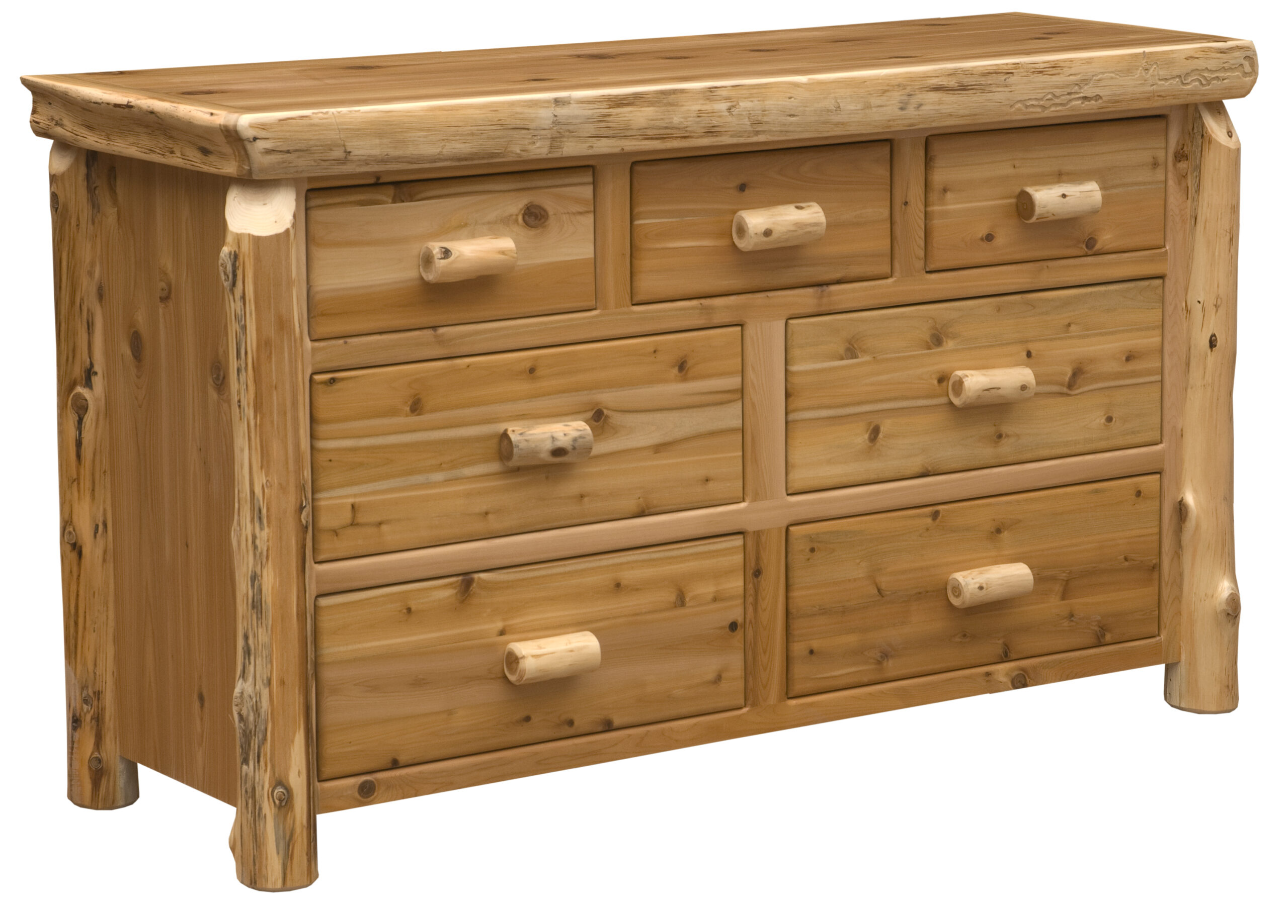 Fireside Lodge Cedar Log Dresser - 7 Drawer 1 fireside lodge cedar log dresser - 7 drawer