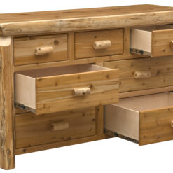 Alternative view of  Fireside Lodge Cedar Log Dresser - 7 Drawer
