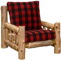 Fireside Lodge Cedar Log Lounge Chair w/o Ottoman