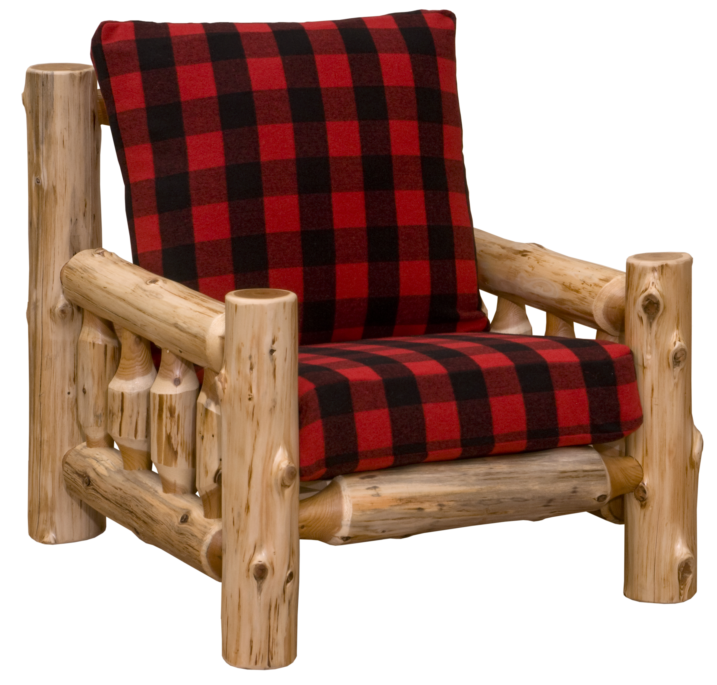 Fireside Lodge Cedar Log Lounge Chair W/O Ottoman 1 Fireside lodge cedar log lounge chair w/o ottoman