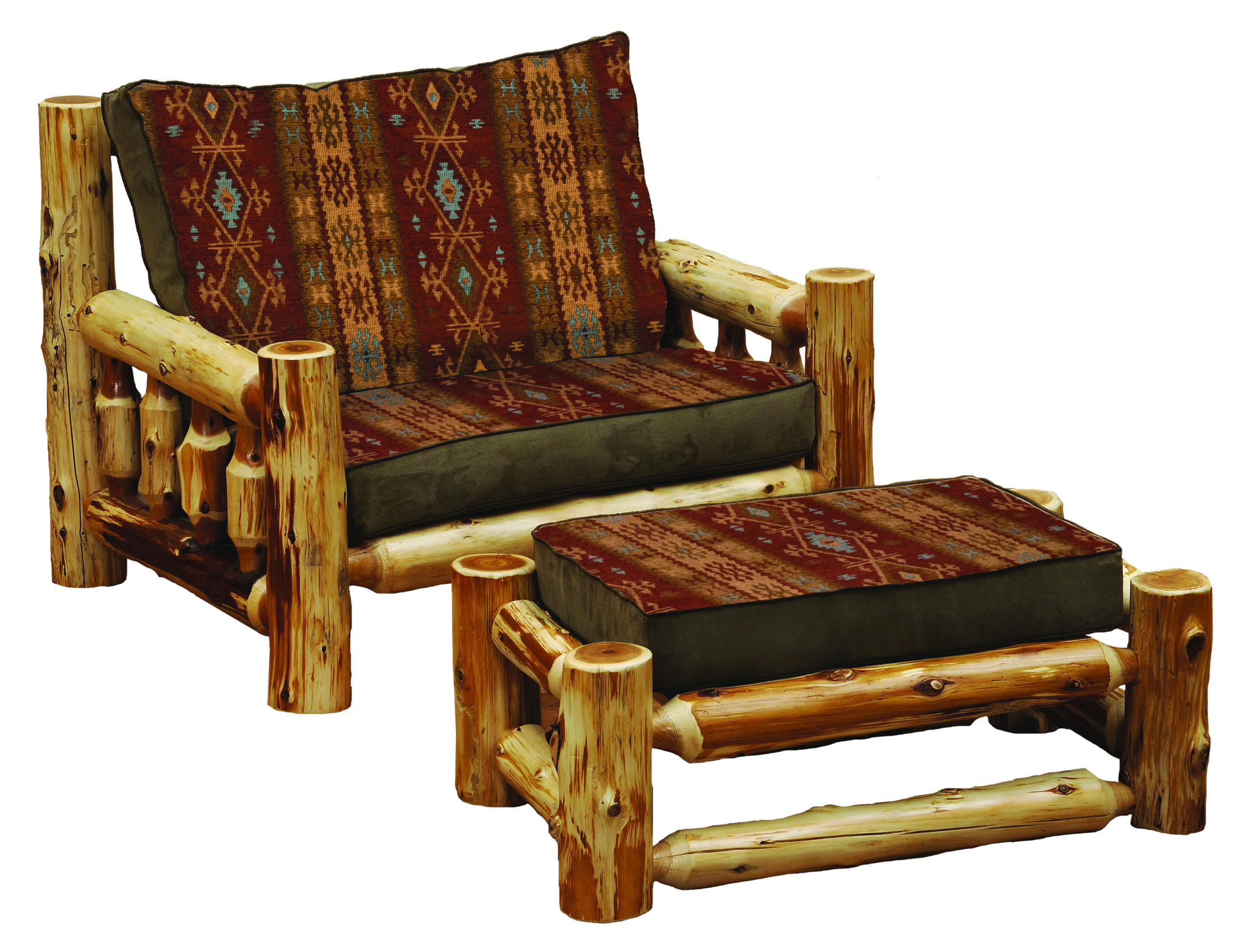 Fireside Lodge Cedar Log Chair-And-A-Half W/ Optional Ottoman 1 Fireside lodge cedar log chair-and-a-half w/ optional ottoman