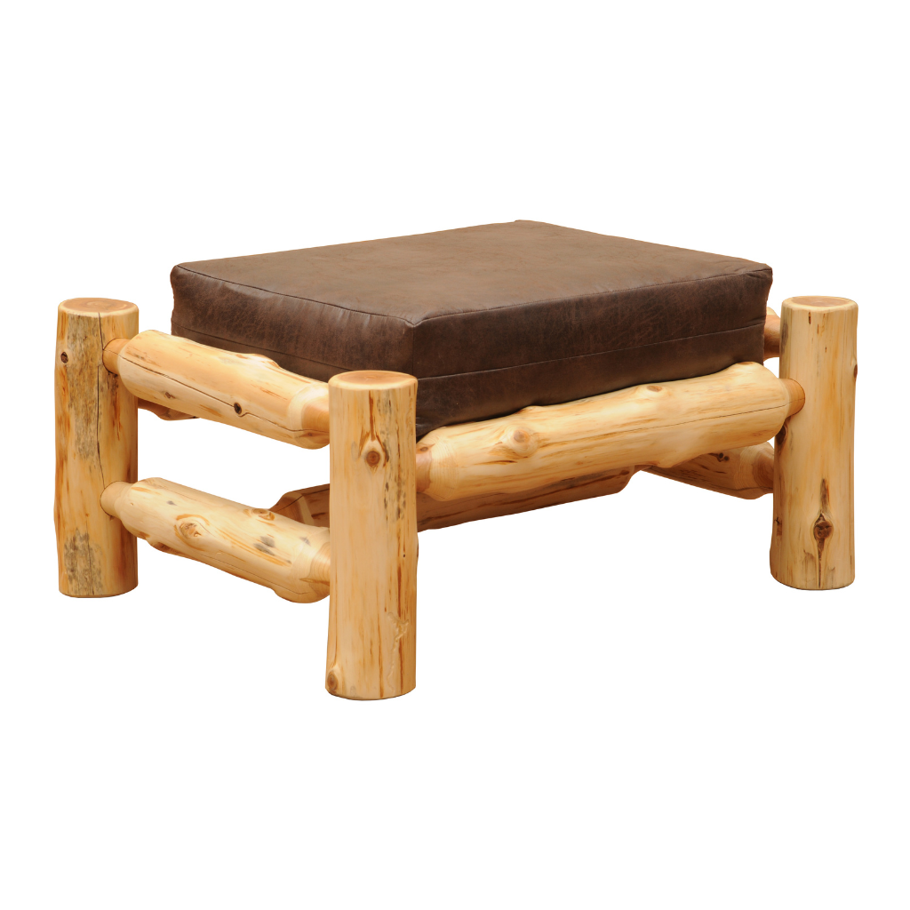 Fireside Lodge Cedar Log Ottoman For Lounge Chair 1 Fireside lodge cedar log ottoman for lounge chair
