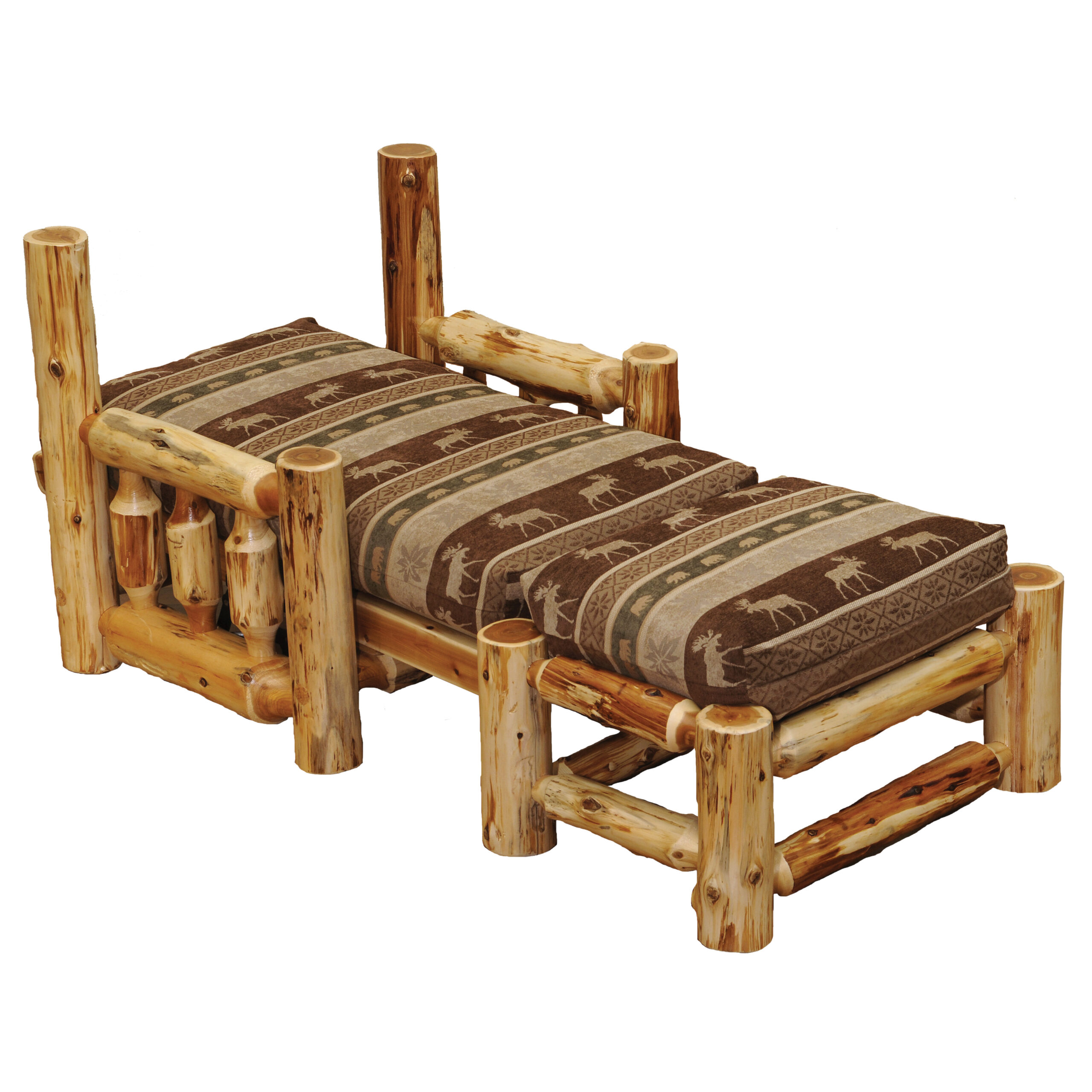 Fireside Lodge Cedar Log Futon Chair With Ottoman 2 Fireside lodge cedar log futon chair with ottoman - image 2