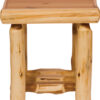Fireside Lodge Cedar Log Open End Table