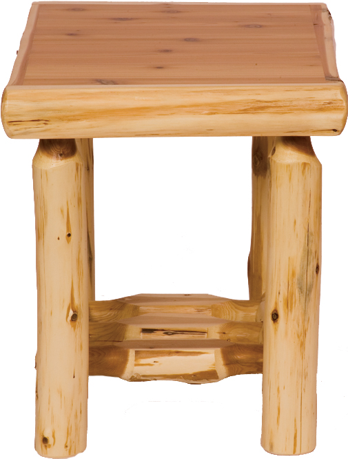 Fireside Lodge Cedar Log Open End Table 1 Fireside lodge cedar log open end table