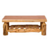 Fireside Lodge Cedar Log Rectangular Coffee Table