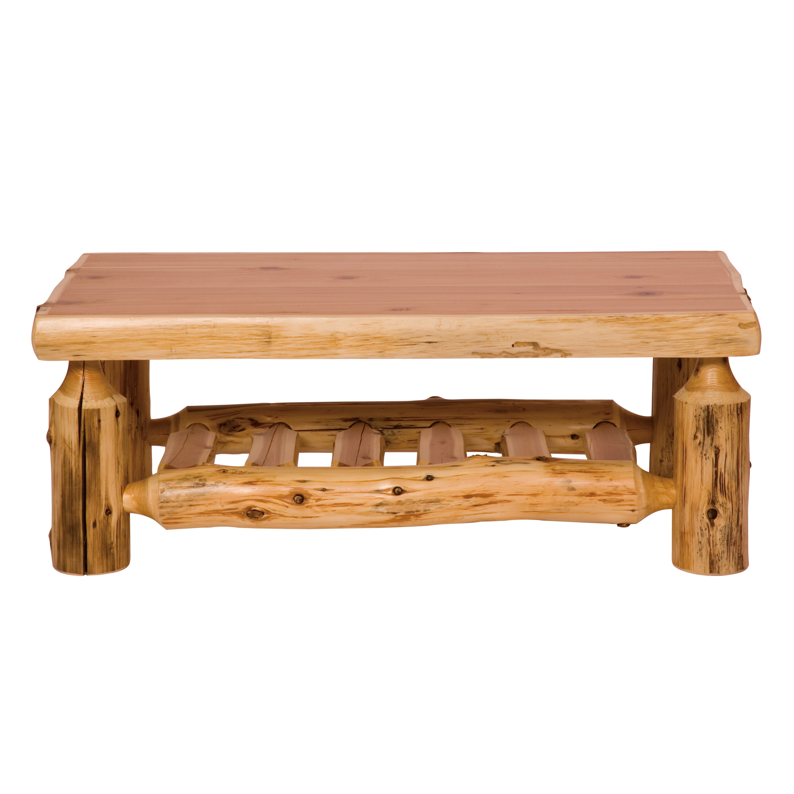 Fireside Lodge Cedar Log Rectangular Coffee Table 1 Fireside lodge cedar log rectangular coffee table