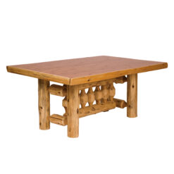 Fireside Lodge Cedar Log Dining Table - Rectangular
