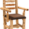 Cedar Log Upholstered Arm Chair