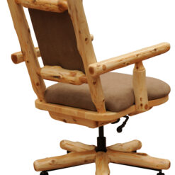 Alternative view of Fireside Lodge Cedar Log Executive Chair - Upholstered