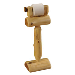 Fireside Lodge White Cedar Free-Standing Toilet Paper Holder