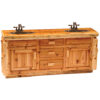 Fireside Lodge Cedar Log Bathroom Vanity - 6 Foot