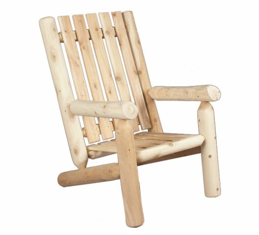 Rustic natural cedar high back arm chair