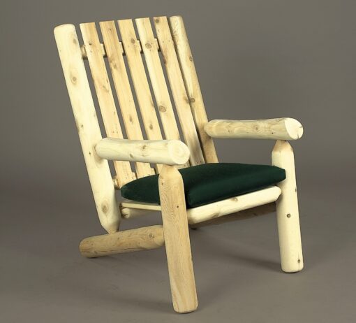 Rustic natural cedar high back arm chair - image 2