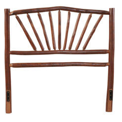 Alternative view of Fireside Lodge Sunburst Hickory Log Headboard