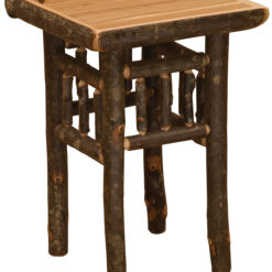 Hickory Log Nightstand