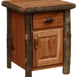 Fireside Lodge Hickory Log Nightstand - Enclosed 5 81040 ra 1