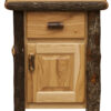 Fireside Lodge Hickory Log Nightstand - Enclosed