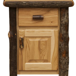 Fireside Lodge Hickory Log Nightstand - Enclosed