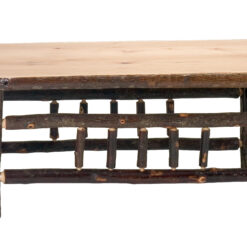 Fireside Lodge Square Hickory Log Coffee Table