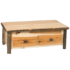 Fireside Lodge Hickory Log Coffee Table W/ Elevating Top
