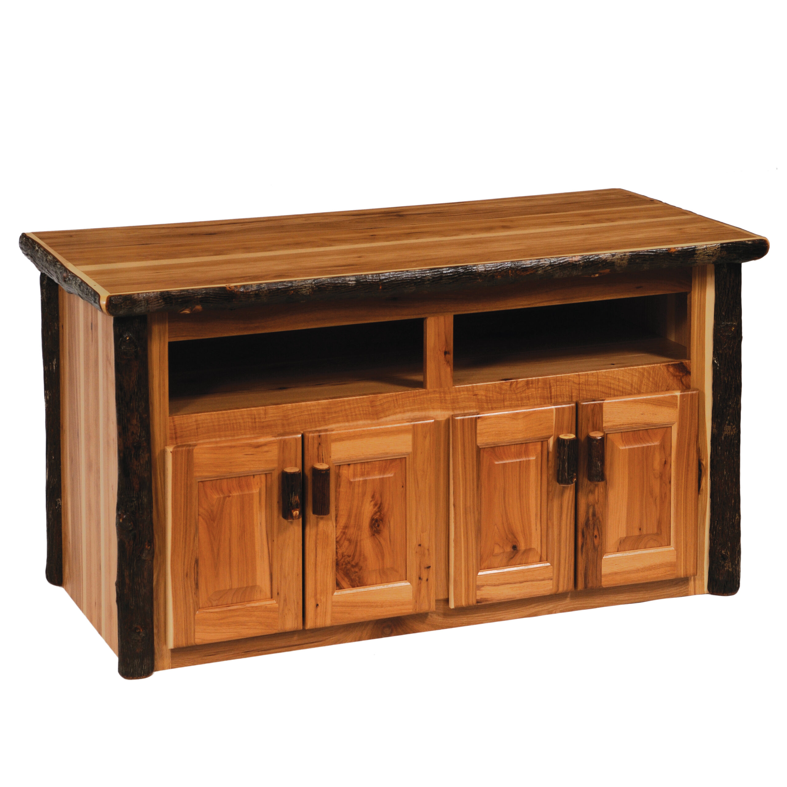 Fireside Lodge Hickory Log Widescreen Tv Stand 1 Fireside lodge hickory log widescreen tv stand