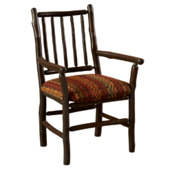 Fireside Lodge Hickory Log Spoke Back Arm Chair