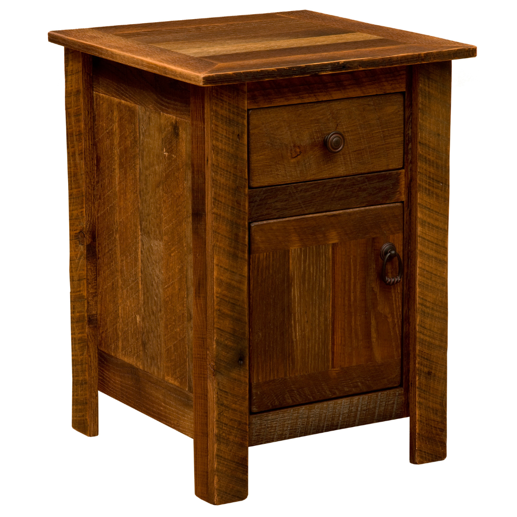 Fireside Lodge Barnwood Enclosed Nightstand 1 Fireside lodge barnwood enclosed nightstand