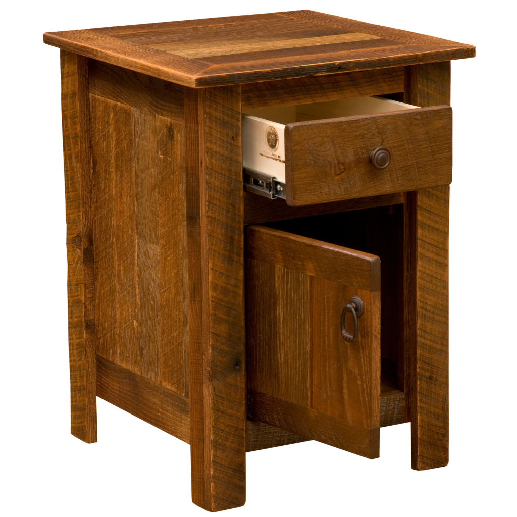 Fireside Lodge Barnwood Enclosed Nightstand 2 Fireside lodge barnwood enclosed nightstand - image 2
