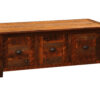 Fireside Barnwood Enclosed Coffee Table With 3 Drawers