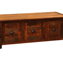 Fireside Barnwood Enclosed Coffee Table With 3 Drawers