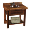 Fireside Lodge Barnwood Open Vanity with shelf