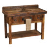 Fireside Lodge Barnwood Open Vanity with shelf and 2 drawers
