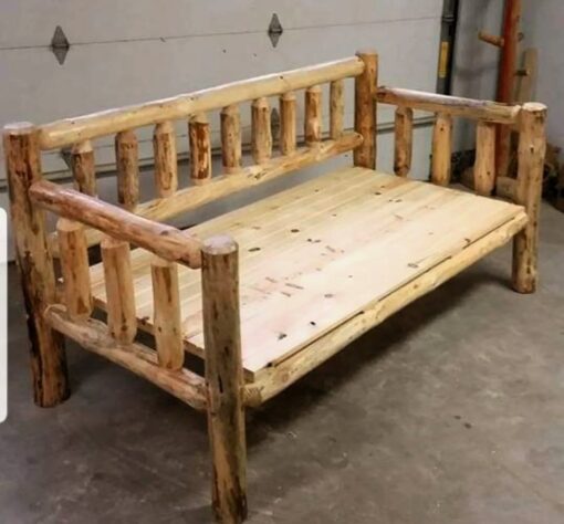 Twist of nature - unassembled pine log daybed kit - image 2