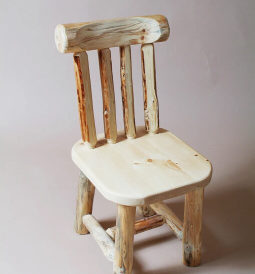 Twist of nature red pine log dining chair