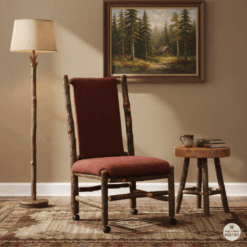 Fireside Lodge Hickory Log Upholstered Executive Chair