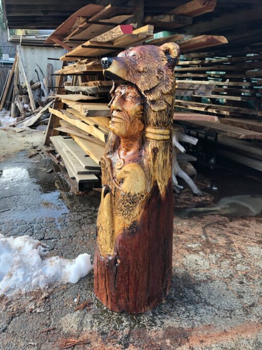 Indian chainsaw carving