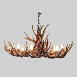 Aspen Mule Deer Antler Chandelier, Medium -1 Tier, 8 Lights