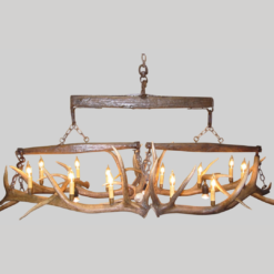 Alternative view of Snowmass Oval Elk Antler Chandelier, Large - 15 Lights