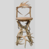 Large Elk Antler Barstool With Backrest