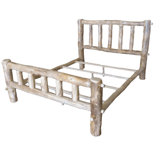 Mountain woods rustic arts snowload aspen log headboard - image 5