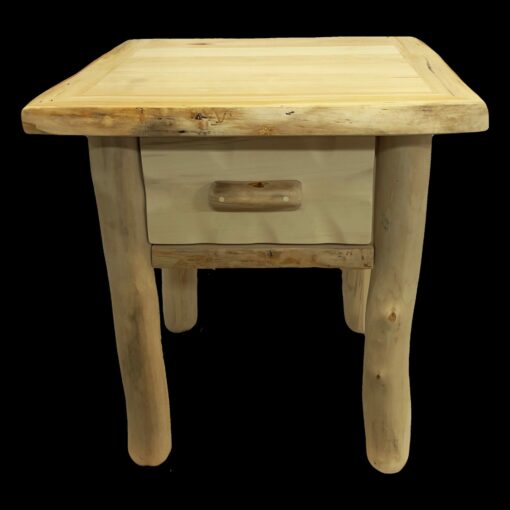 Wasatch log furniture - silver creek aspen nightstand - 1 drawer - image 2